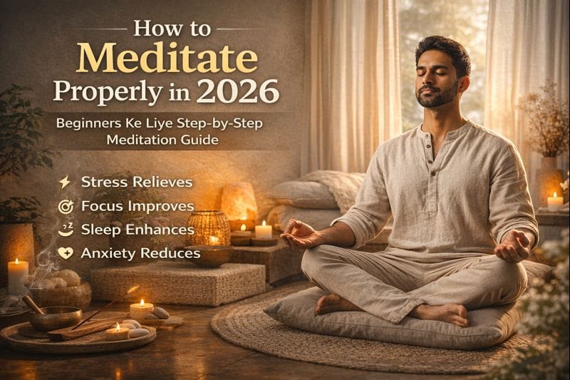 How to Meditate Properly in 2026 : Best Hinglish Guide for Anxiety, Sleep & Spiritual Meditation
