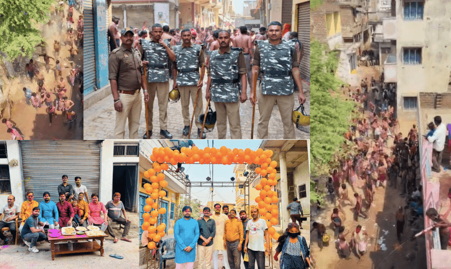 कोइरीपुर में धूमधाम से होली मिलन समारोह, मटकी फोड़ प्रतियोगिता और कपड़ा-फाड़ होली बनी आकर्षण 1 koiripur holi